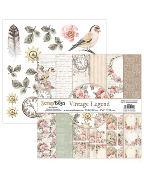 ScrapBoys Vintage Legend 6x6 Inch Paper Pad (VILE-09)