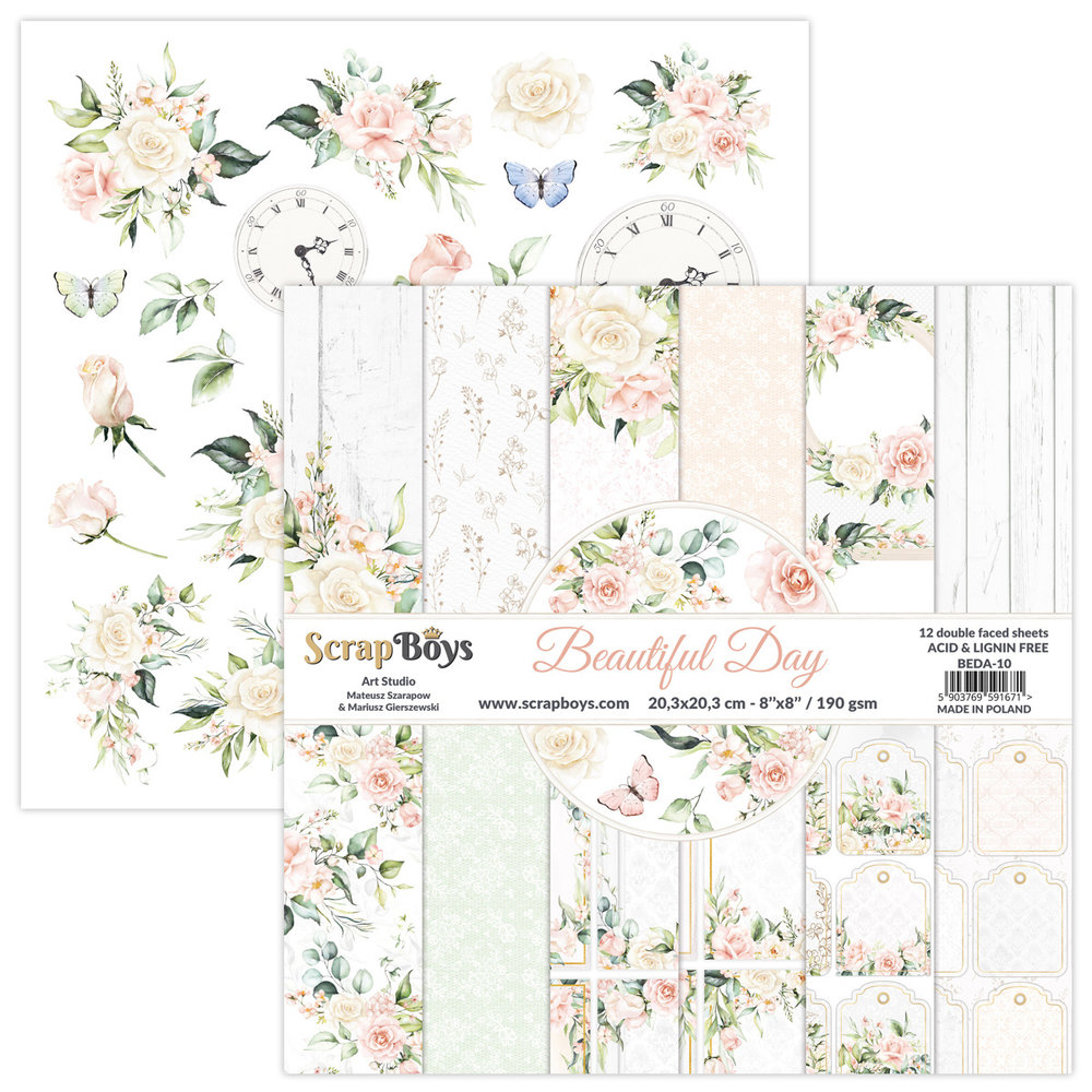 ScrapBoys Beautiful Day 8x8 Inch Paper Pad (BEDA-10) ScrapBoys Beautiful Day 8x8 Inch Paper Pad (BEDA-10)