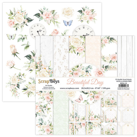 ScrapBoys Beautiful Day 8x8 Inch Paper Pad (BEDA-10) ScrapBoys Beautiful Day 8x8 Inch Paper Pad (BEDA-10)
