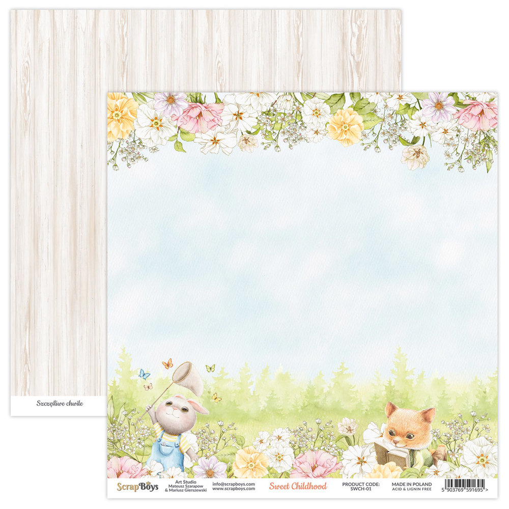 ScrapBoys Sweet Childhood 8x8 Inch Paper Pad (SWCH-10)