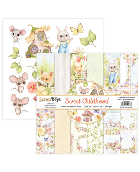 ScrapBoys Sweet Childhood 8x8 Inch Paper Pad (SWCH-10)
