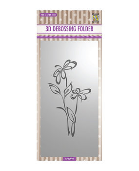Nellie Snellen Flower Slimline 3D Embossing Folder (EF3D040) Nellie Snellen Flower Slimline 3D Embossing Folder (EF3D040)