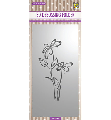 Nellie Snellen Flower Slimline 3D Embossing Folder (EF3D040) Nellie Snellen Flower Slimline 3D Embossing Folder (EF3D040)