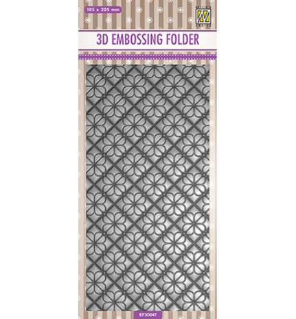 Nellie Snellen Flower Backgrounds Slimline 3D Embossing Folder (EF3D047)