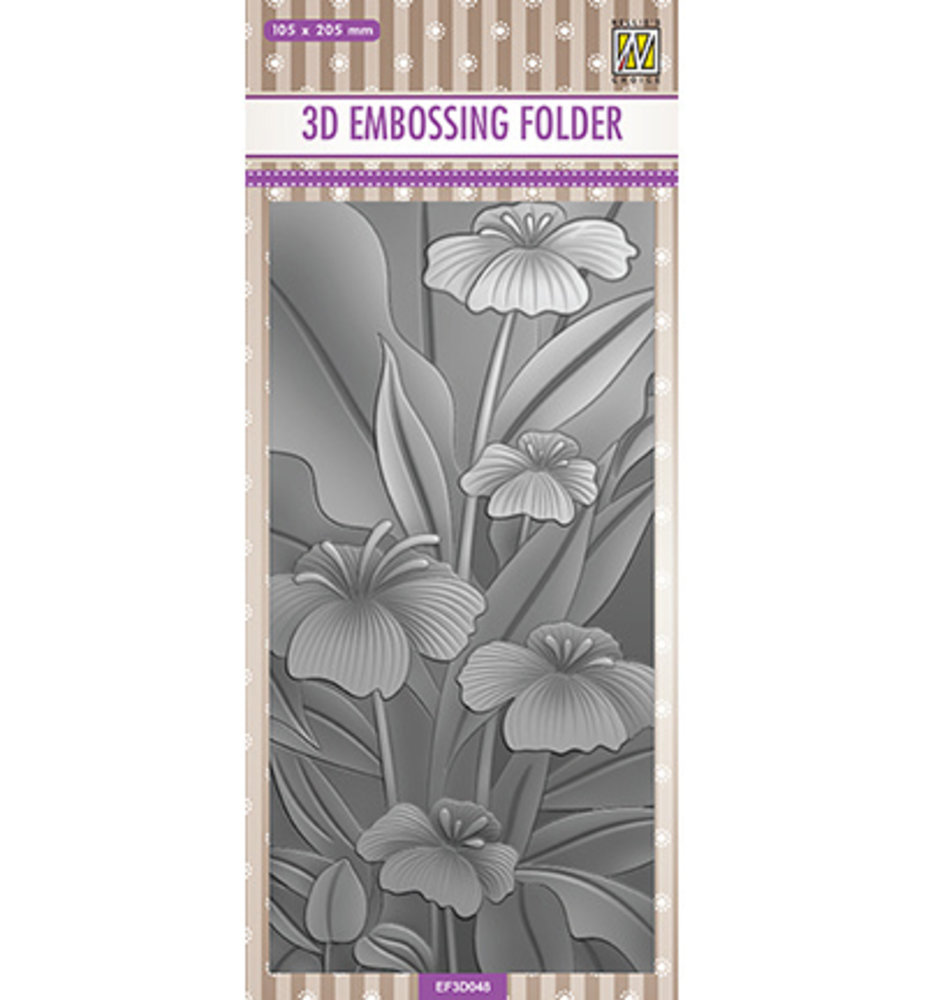 Nellie Snellen Flower Lillies Slimline 3D Embossing Folder (EF3D048) Nellie Snellen Flower Lillies Slimline 3D Embossing Folder (EF3D048)
