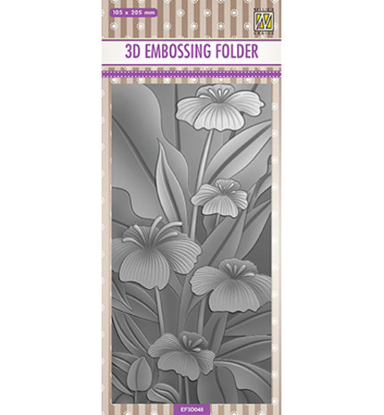 Nellie Snellen Flower Lillies Slimline 3D Embossing Folder (EF3D048) Nellie Snellen Flower Lillies Slimline 3D Embossing Folder (EF3D048)