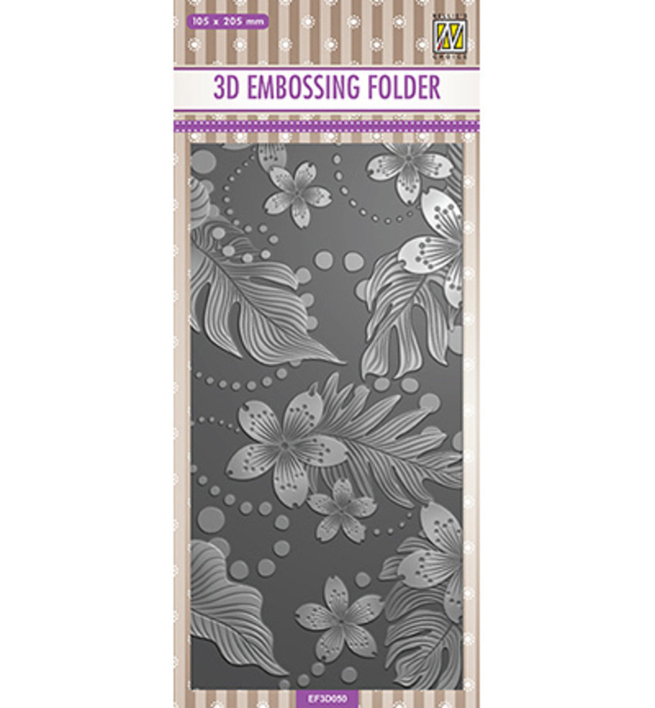 Nellie Snellen Leaves & Flowers Slimline 3D Embossing Folder (EF3D050) Nellie Snellen Leaves & Flowers Slimline 3D Embossing Folder (EF3D050)