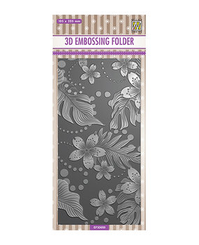 Nellie Snellen Leaves & Flowers Slimline 3D Embossing Folder (EF3D050) Nellie Snellen Leaves & Flowers Slimline 3D Embossing Folder (EF3D050)