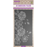 Nellie Snellen Flowers Wild Roses Slimline 3D Embossing Folder (EF3D051)
