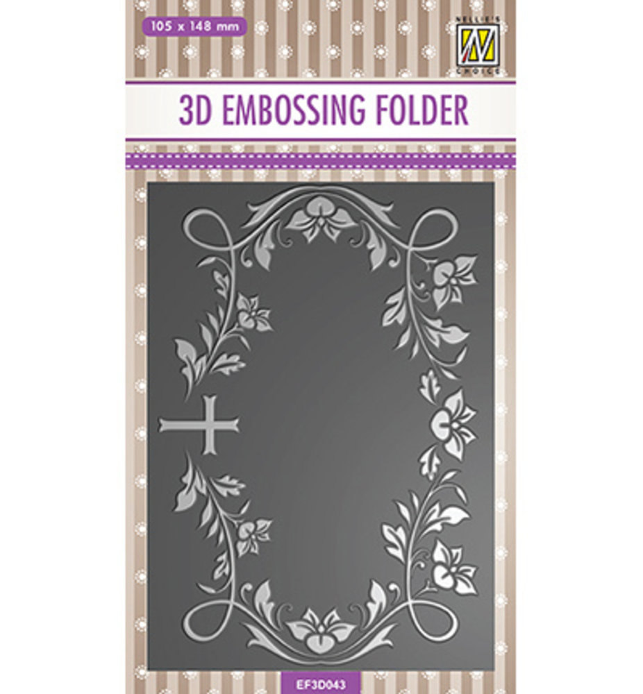 Nellie Snellen Blooming Twigs with Cross 3D Embossing Folder (EF3D043) Nellie Snellen Blooming Twigs with Cross 3D Embossing Folder (EF3D043)