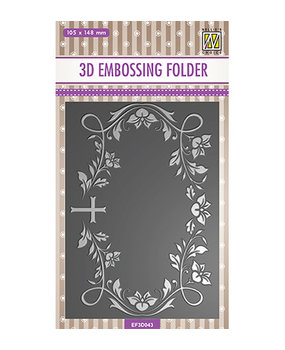 Nellie Snellen Blooming Twigs with Cross 3D Embossing Folder (EF3D043) Nellie Snellen Blooming Twigs with Cross 3D Embossing Folder (EF3D043)