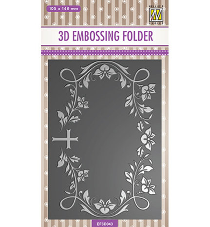 Nellie Snellen Blooming Twigs with Cross 3D Embossing Folder (EF3D043) Nellie Snellen Blooming Twigs with Cross 3D Embossing Folder (EF3D043)