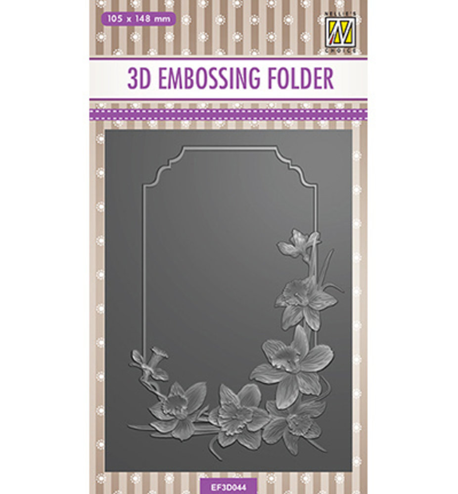 Nellie Snellen Flowers Daffodil 3D Embossing Folder (EF3D044) Nellie Snellen Flowers Daffodil 3D Embossing Folder (EF3D044)