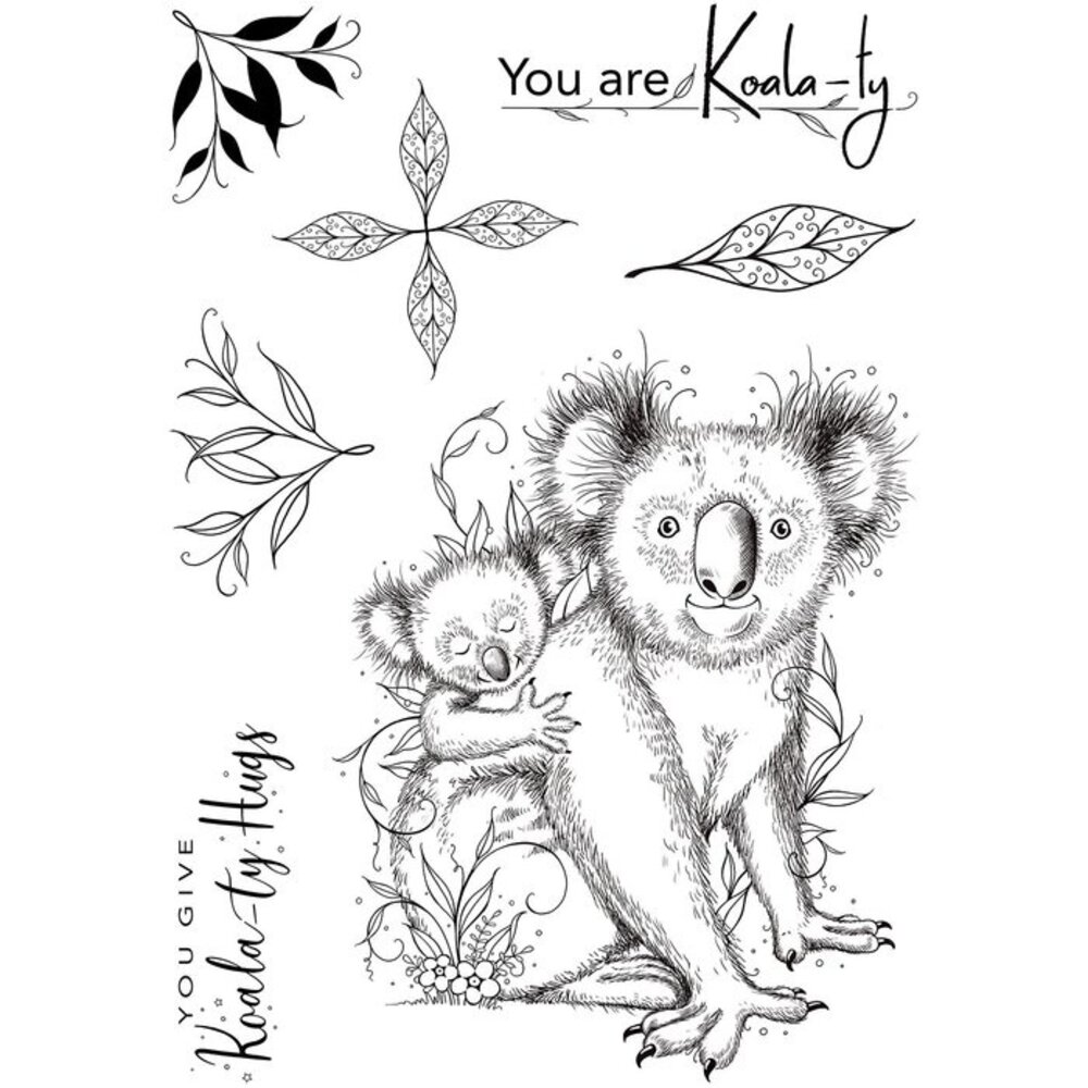Pink Ink Designs Koala-ty Hugs A5 Clear Stamp (PI166)