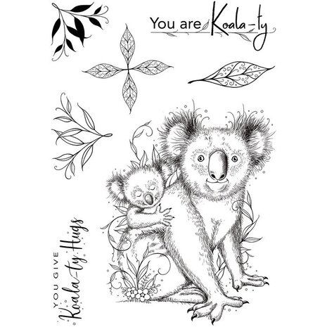 Pink Ink Designs Koala-ty Hugs A5 Clear Stamp (PI166)
