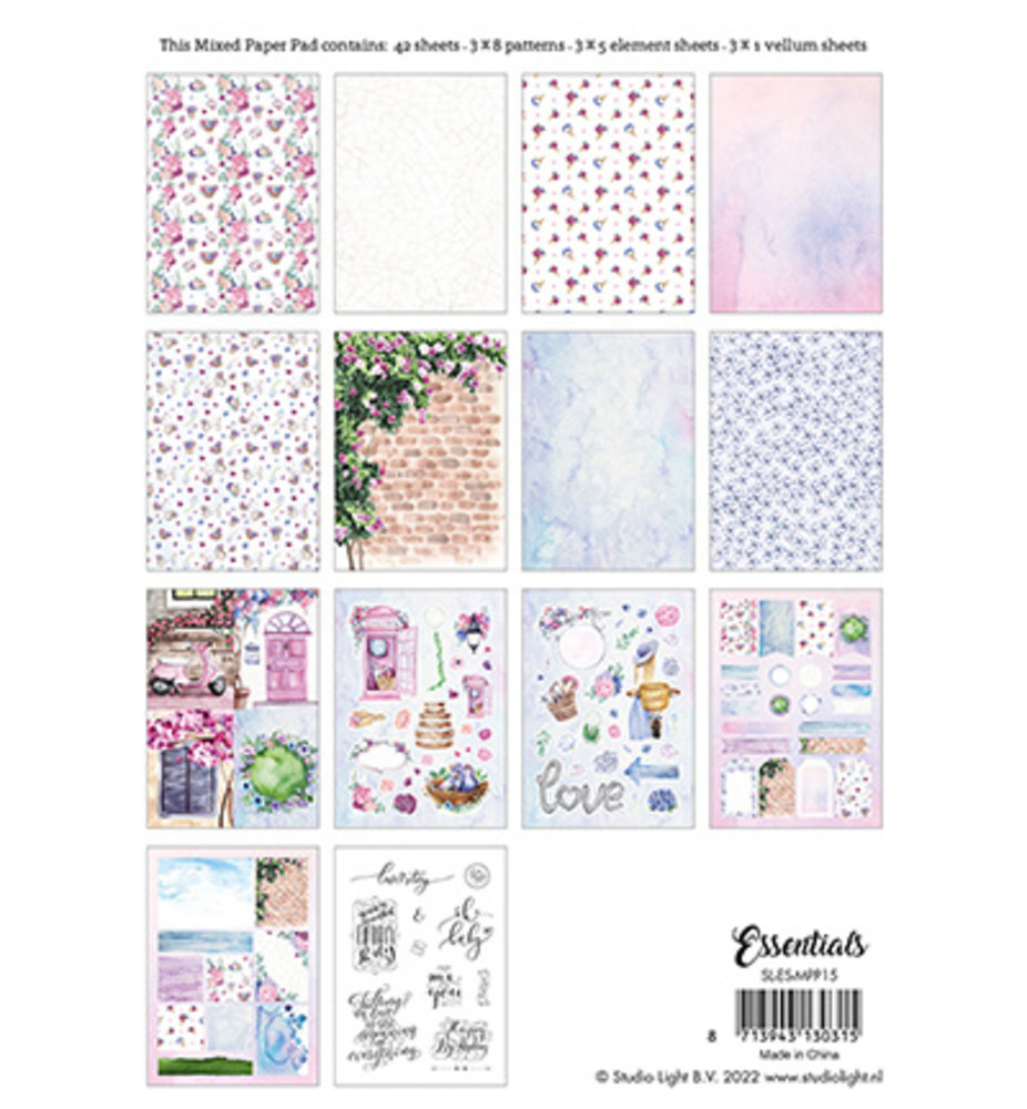 Studio Light A5 Mixed Paper Pad (SL-ES-MPP15)