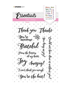Studio Light Essentials Clear Stamps Sentiments and Wishes Thanks (SL-ES-STAMP178)* Studio Light Essentials Clear Stamps Sentiments and Wishes Thanks (SL-ES-STAMP178)*