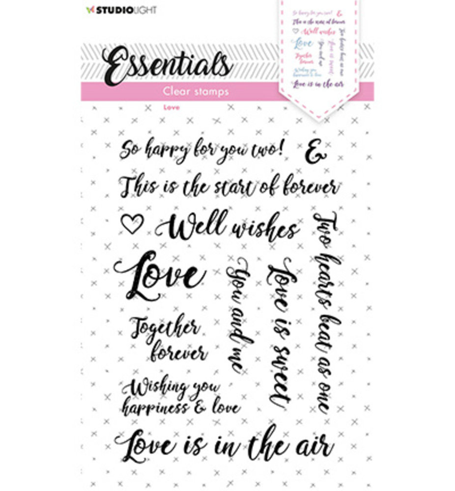 Studio Light Essentials Clear Stamps Sentiments and Wishes Love (SL-ES-STAMP179)