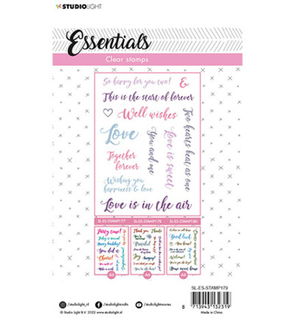 Studio Light Essentials Clear Stamps Sentiments and Wishes Love (SL-ES-STAMP179)