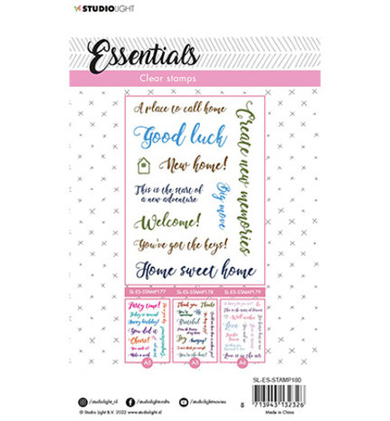 Studio Light Essentials Clear Stamps Sentiments and Wishes Home (SL-ES-STAMP180)