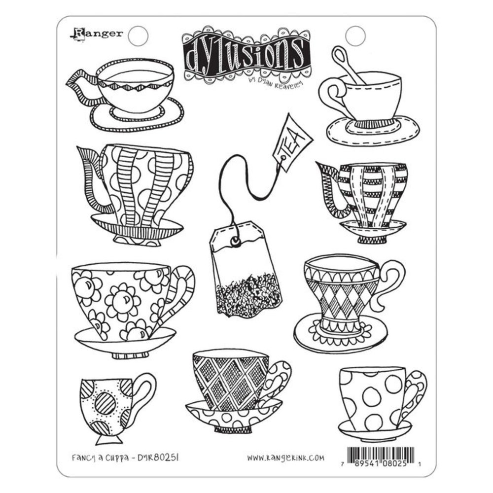 Ranger Dylusions Fancy a Cuppa Cling Stamps (DYR80251) Ranger Dylusions Fancy a Cuppa Cling Stamps (DYR80251)