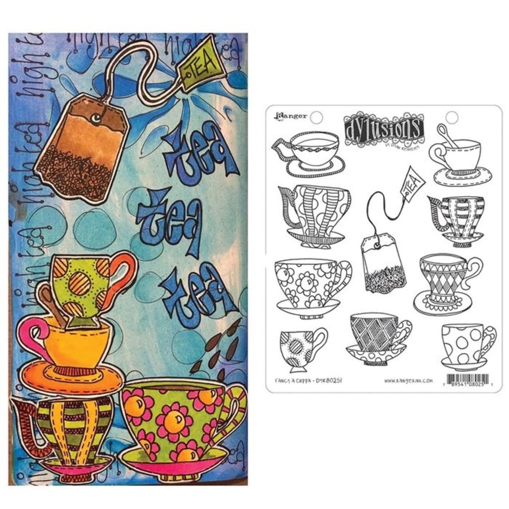 Ranger Dylusions Fancy a Cuppa Cling Stamps (DYR80251) Ranger Dylusions Fancy a Cuppa Cling Stamps (DYR80251)