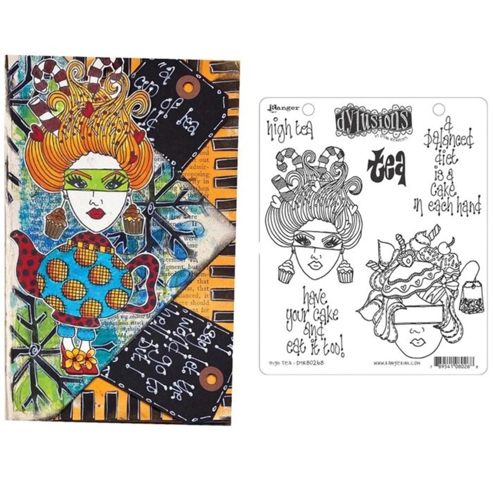 Ranger Dylusions High Tea Cling Stamps (DYR80268) Ranger Dylusions High Tea Cling Stamps (DYR80268)