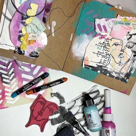 Dina Wakley MEdia Masking Stencil Angled Paint Blobs (MDS77626) Dina Wakley MEdia Masking Stencil Angled Paint Blobs (MDS77626)