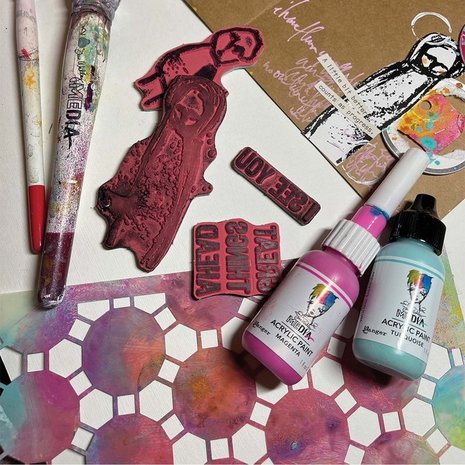 Dina Wakley MEdia Masking Stencil Connected Dots (MDS77640) Dina Wakley MEdia Masking Stencil Connected Dots (MDS77640)