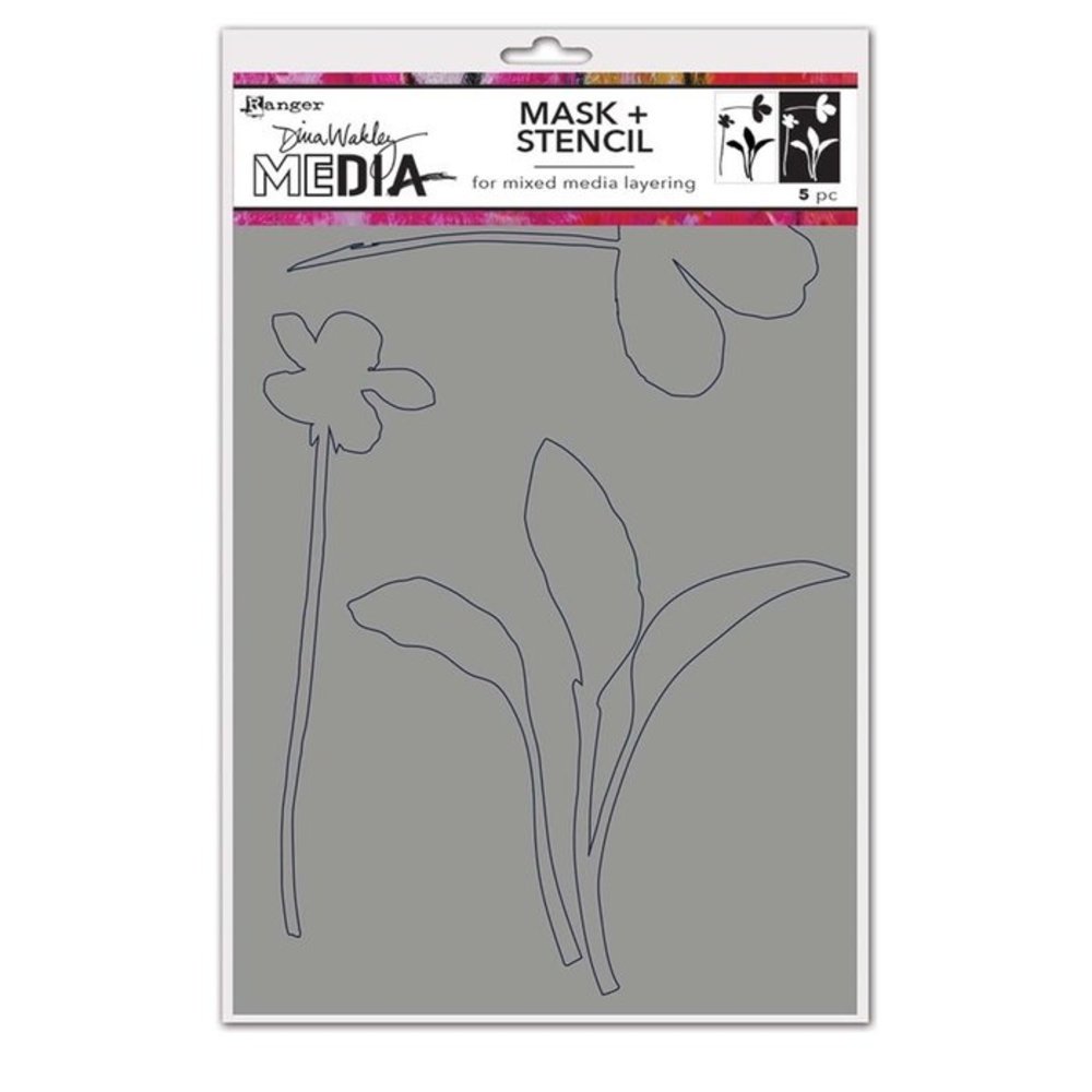 Dina Wakley MEdia Masking Stencil Sprouts (MDS77725) Dina Wakley MEdia Masking Stencil Sprouts (MDS77725)