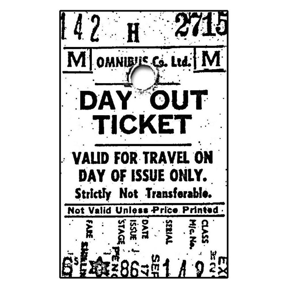 Crafty Individuals Day Out Ticket Unmounted Rubber Stamps (CI-022) Crafty Individuals Day Out Ticket Unmounted Rubber Stamps (CI-022)