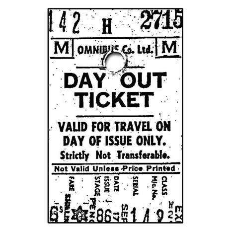 Crafty Individuals Day Out Ticket Unmounted Rubber Stamps (CI-022) Crafty Individuals Day Out Ticket Unmounted Rubber Stamps (CI-022)