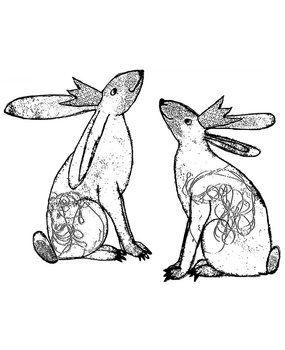 Crafty Individuals Crowned Bunnies Unmounted Rubber Stamps (CI-372)