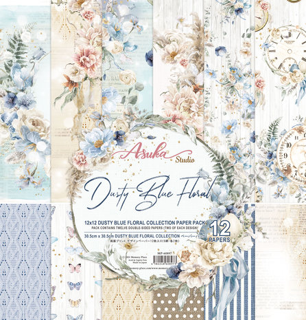 Memory Place Dusty Blue Floral 12x12 Inch Paper Pack (MP-60897) Memory Place Dusty Blue Floral 12x12 Inch Paper Pack (MP-60897)