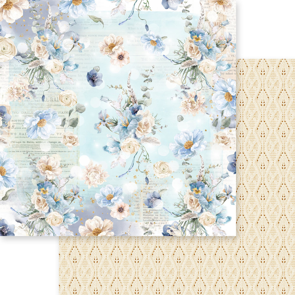 Memory Place Dusty Blue Floral 6x6 Inch Paper Pack (MP-60904)