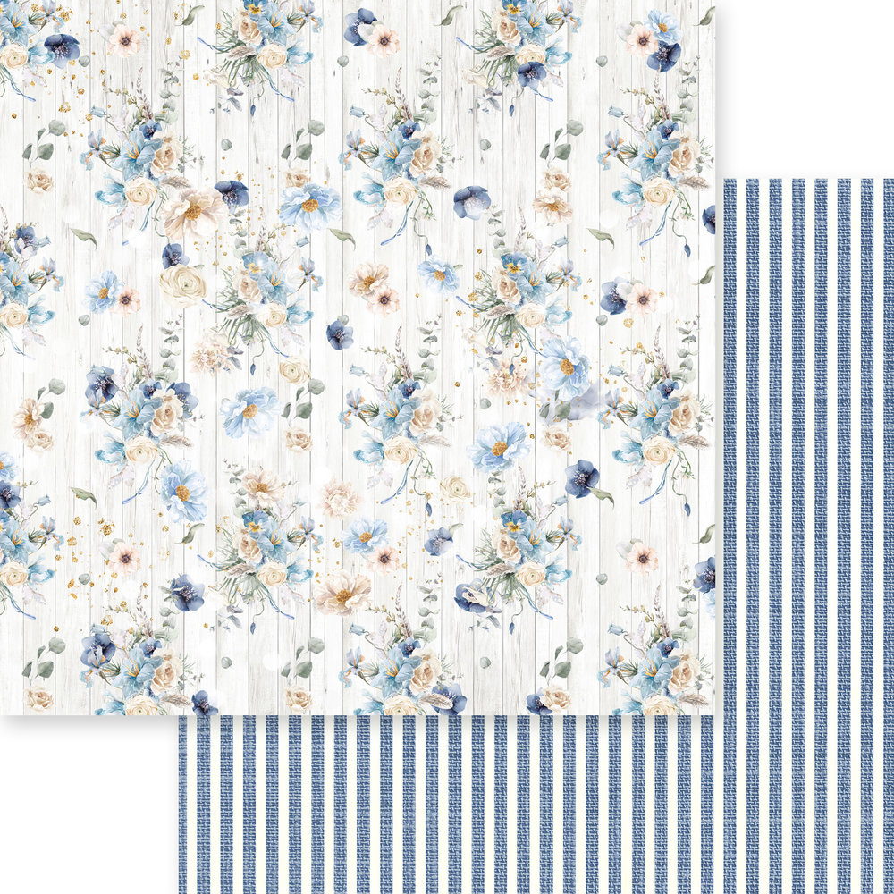 Memory Place Dusty Blue Floral 6x6 Inch Paper Pack (MP-60904)