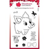 Woodware Fuzzie Friends Clear Stamp Pablo the Pig (JGS802)