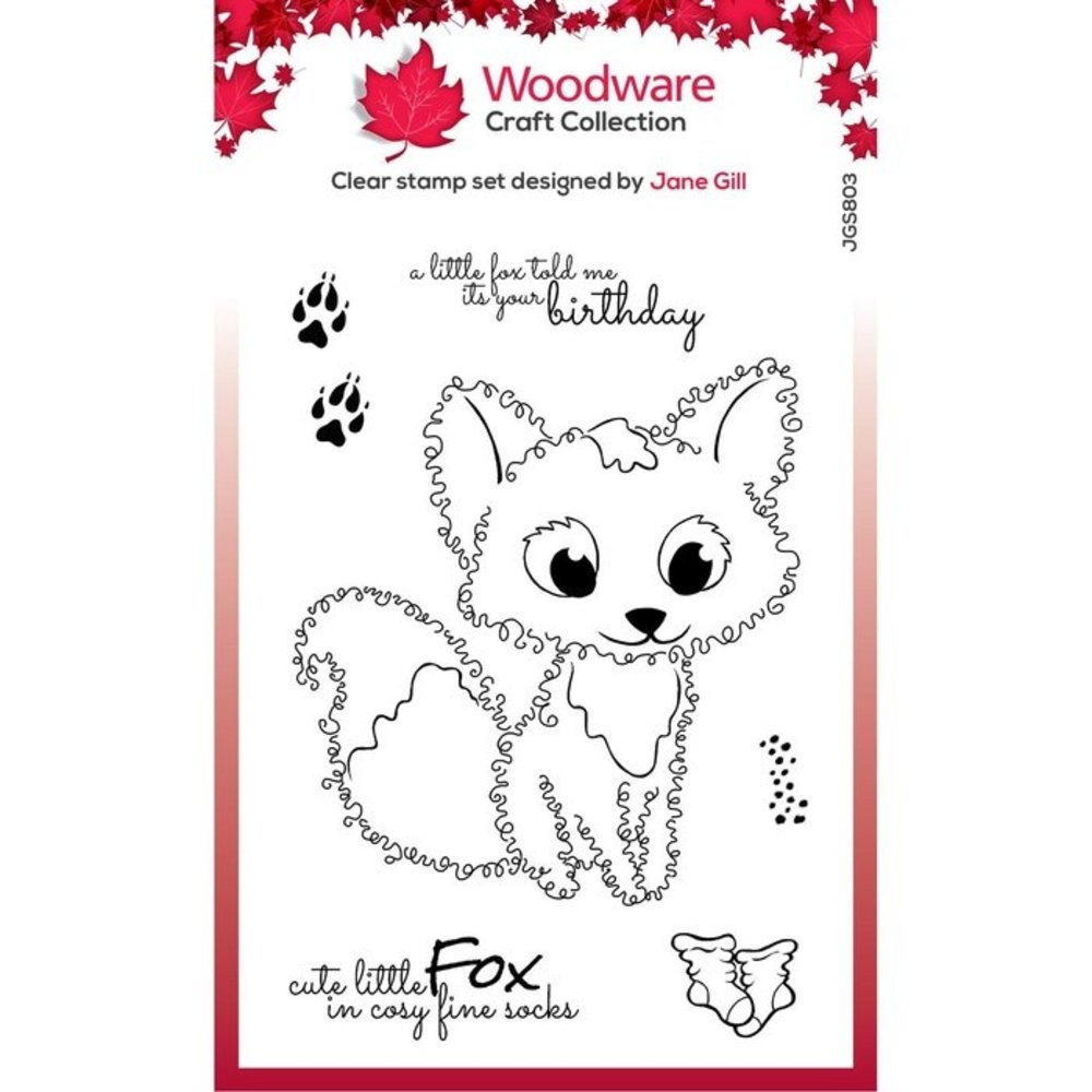 Woodware Fuzzie Friends Clear Stamp Freddie Fox (JGS803) Woodware Fuzzie Friends Clear Stamp Freddie Fox (JGS803)