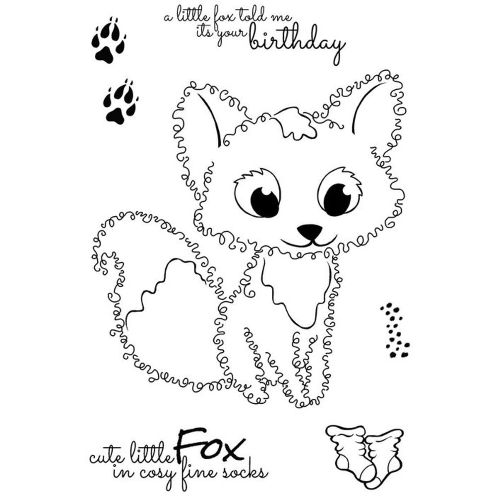 Woodware Fuzzie Friends Clear Stamp Freddie Fox (JGS803) Woodware Fuzzie Friends Clear Stamp Freddie Fox (JGS803)