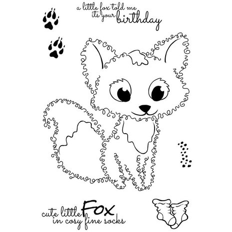 Woodware Fuzzie Friends Clear Stamp Freddie Fox (JGS803) Woodware Fuzzie Friends Clear Stamp Freddie Fox (JGS803)