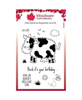 Woodware Fuzzie Friends Clear Stamp Connie the Cow (JGS804) Woodware Fuzzie Friends Clear Stamp Connie the Cow (JGS804)