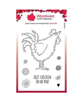 Woodware Fuzzie Friends Clear Stamp Clara the Chicken (JGS805)