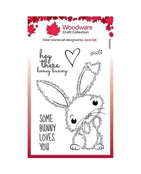Woodware Fuzzie Friends Clear Stamp Bella the Bunny (JGS806)
