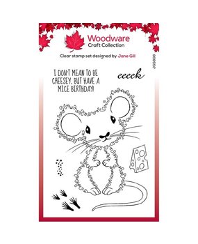 Woodware Fuzzie Friends Clear Stamp Maisie the Mouse (JGS808)