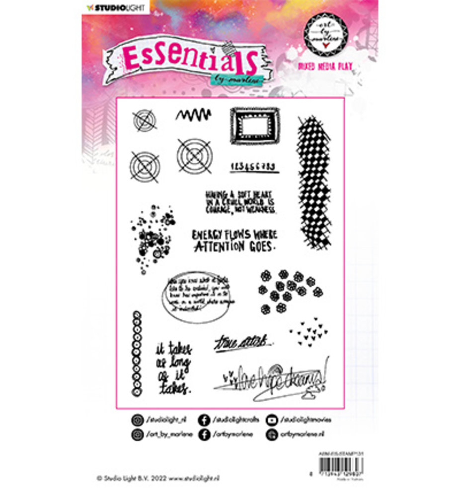 Studio Light Essentials Cling Stamp Mixed Media Play (ABM-ES-STAMP131) Studio Light Essentials Cling Stamp Mixed Media Play (ABM-ES-STAMP131)