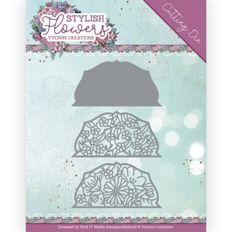 Yvonne Creations Stylisch Flowers Flower Semicircle Die (YCD10267)