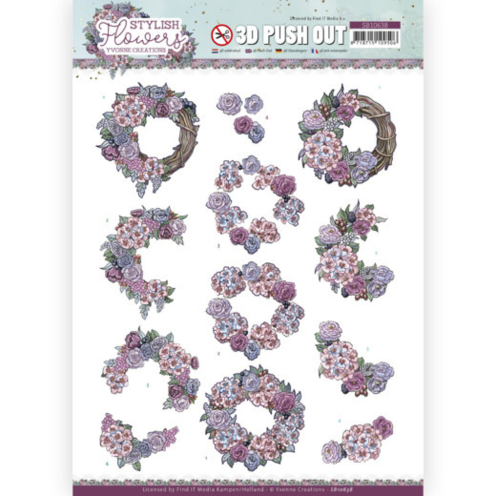 Yvonne Creations 3D Push Out Stylisch Flowers Romantic Roses (SB10638) Yvonne Creations 3D Push Out Stylisch Flowers Romantic Roses (SB10638)