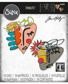 Sizzix Thinlits Die Set Abstract Faces (665845) Sizzix Thinlits Die Set Abstract Faces (665845)