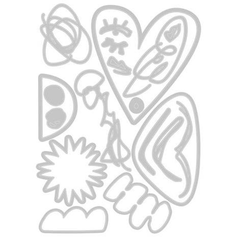 Sizzix Thinlits Die Set Abstract Faces (665845) Sizzix Thinlits Die Set Abstract Faces (665845)