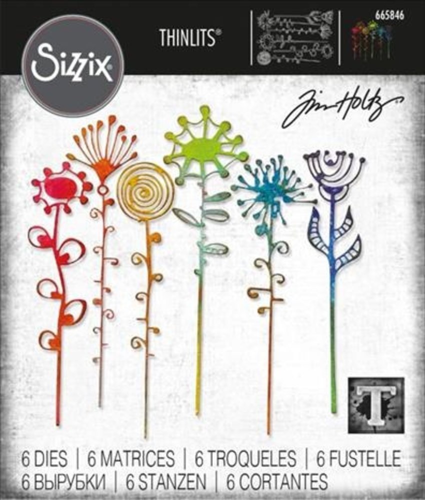 Sizzix Thinlits Die Set Artsy Stems (665846)